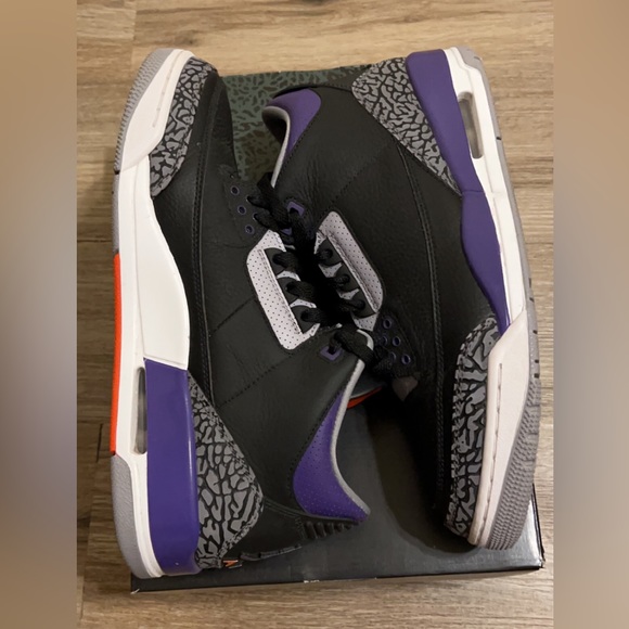 Jordan 3 ‘Court Purple’ - Size 10, Used - like New - Picture 1 of 4